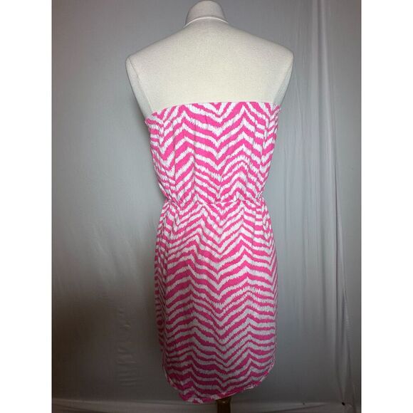 Lilly Pulitzer Strapless Summery Pink and White Dress Size XL - Picture 4 of 6